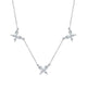 S925 Sterling Silver Butterfly Necklacein White Background