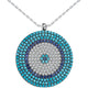 Pendant of Turquoise Sterling Silver Sweater Necklace
