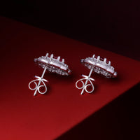 925 فضة حمامة الدم الأحمر البيض على شكل أقراط الرجعية مزاجه