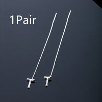 925 Sterling Silver 26 Letters Drop Earrings For Women