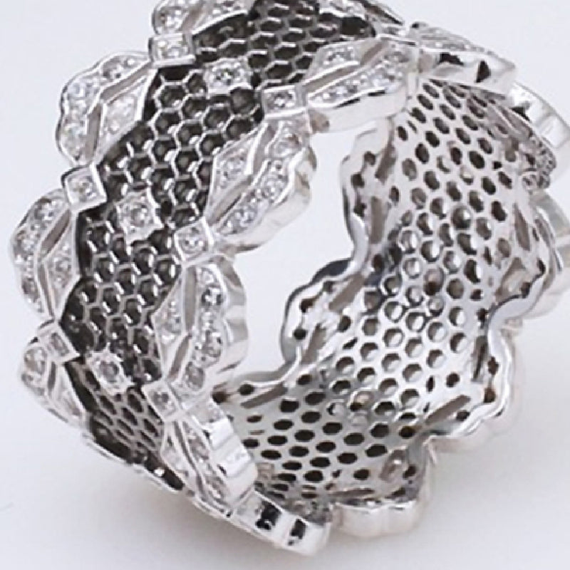 خاتم أوراق الجنكة المطلي بالذهب للنساء