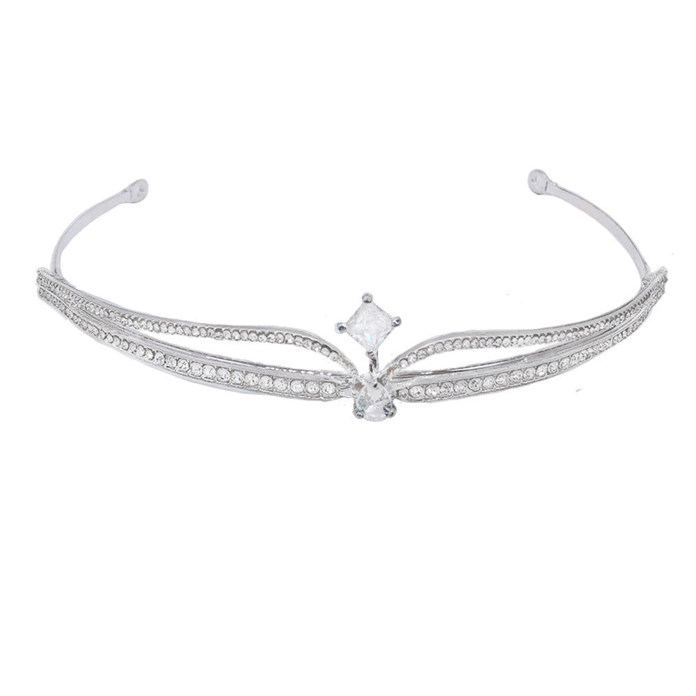 Three piece Bridal Set  Headdress, Earrings, Necklace