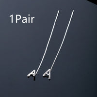 925 Sterling Silver 26 Letters Drop Earrings For Women