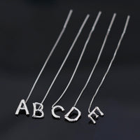 925 Sterling Silver 26 Letters Drop Earrings For Women