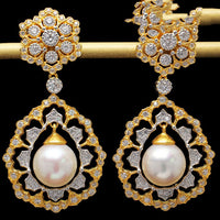 Light Luxury 925 Silver Gold Bead Earrings