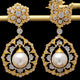Light Luxury 925 Silver Gold Bead Earrings