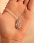 New S925 Sterling Silver Necklace For Women shining in palm