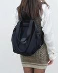 Black Round Bags Women Fashion Large Capacity Multifunctional Backpack Shoulder Bag Handbag