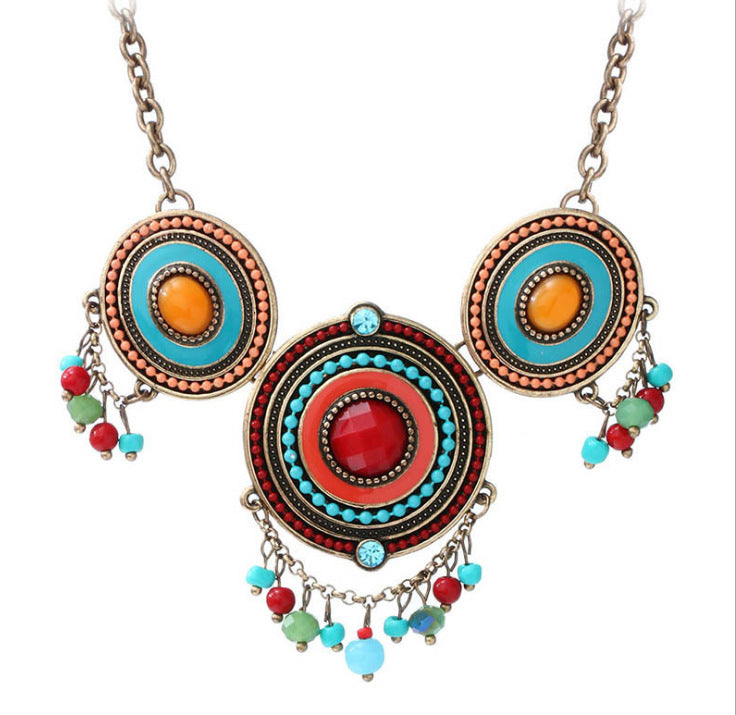 Three beautiful pendants of Beautiful Long Bohemian Necklace