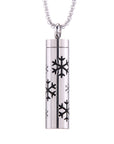 Snow shaped Cylinder Pendant Necklace