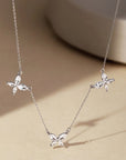 Silver chained S925 Sterling Silver Butterfly Necklace