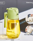 470ML Olive Oil Sprayer Dispenser For Cooking BBQ 2 In 1 Glass Oil Vinegar Soy Sauce Spray Kitchen Oil Bottle For Air Fryer