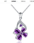 Beautiful Purple Amethyst Necklace for Women details