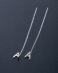 925 Sterling Silver 26 Letters Drop Earrings For Women