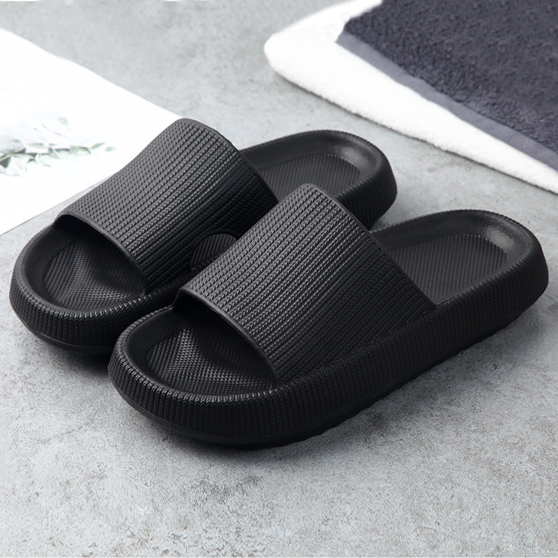 Black colored Hot Summer Cute Super Soft Slippers For Women Men