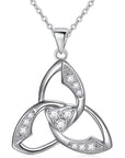 Pendant of 925 Silver Women's Triangle Necklace