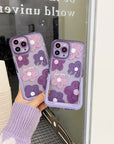 Cute Oil Painting Flower Invisible Bracket Phone Case