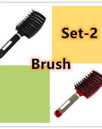 Hairbrush Anti Klit Brushy Haarborstel Women Detangler Hair Brush Bristle Nylon Scalp Massage  Teaser Hair Brush Comb