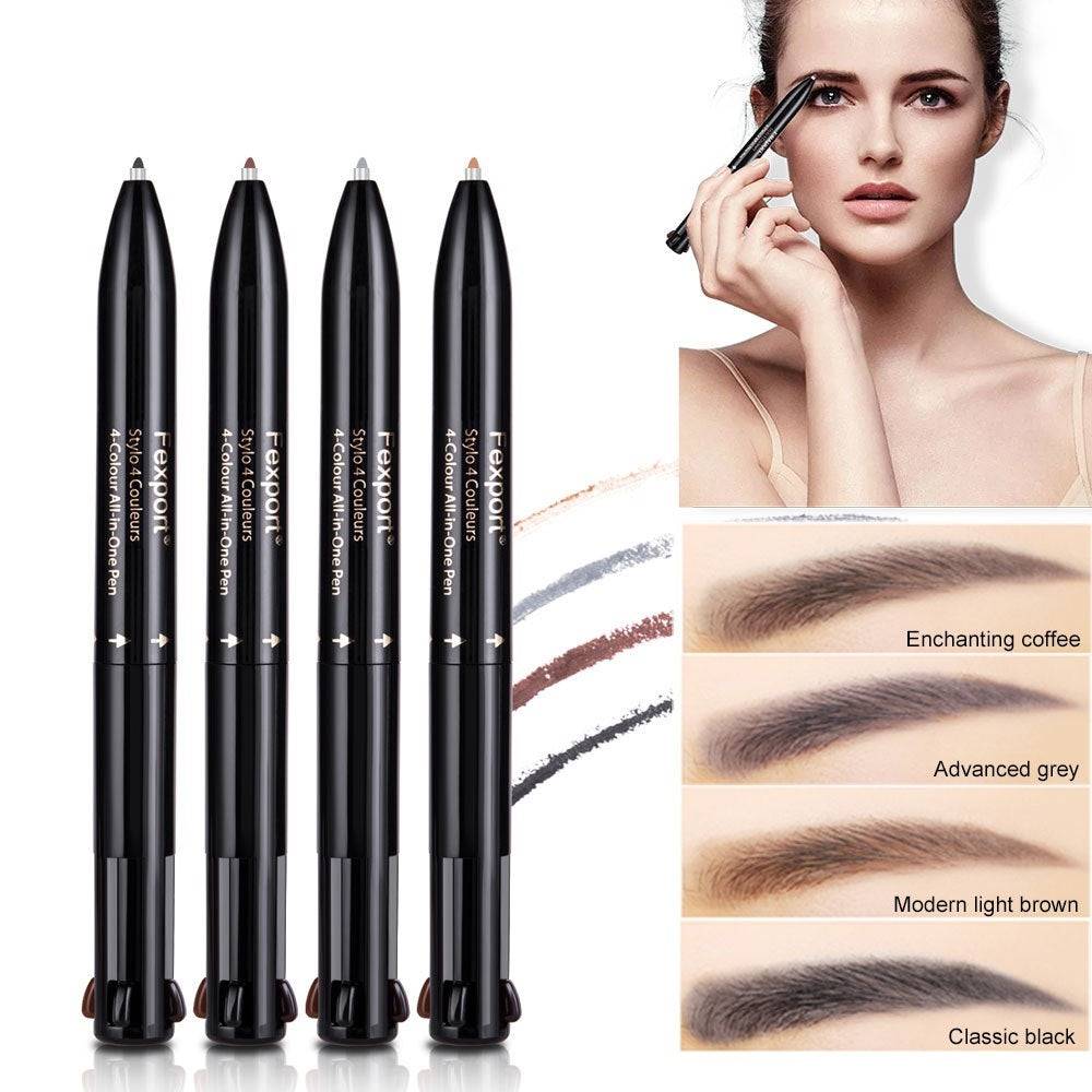 4 in 1 Multi-function Waterproof Eyebrow Pencil Eyeliner with girl