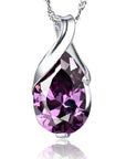 Pendant Purple Amethyst Necklace for Women