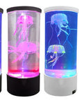 LED Jellyfish Aquarium Lamp Night Light USB Powered