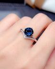 Silver London Blue Topaz Ring Female