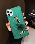 Luxury Rhinestone Wrist Chain Phone Case