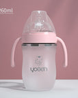 Baby Silicone Soft Anti-Drop Bottle With Straw