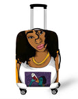 Nopersonality African Art Girl Travel Accessories Luggage Cover Suitcase Protection Baggage Dust Cover Stretch Fabrics 18-30inch