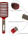 Hairbrush Anti Klit Brushy Haarborstel Women Detangler Hair Brush Bristle Nylon Scalp Massage  Teaser Hair Brush Comb