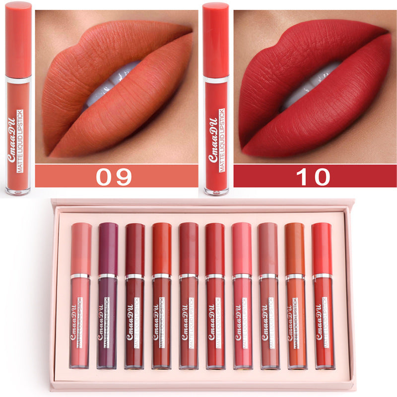 Non-stick Cup Waterproof Matte Lipsticks for Women - Two colored