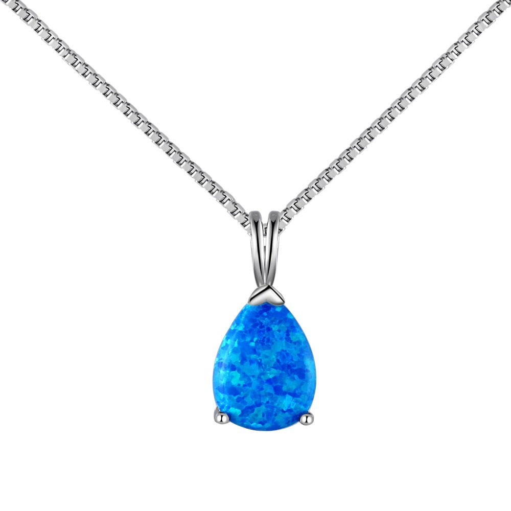 S925 Sterling Silver Drop Necklace with Chain