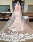 Lace bridal veil