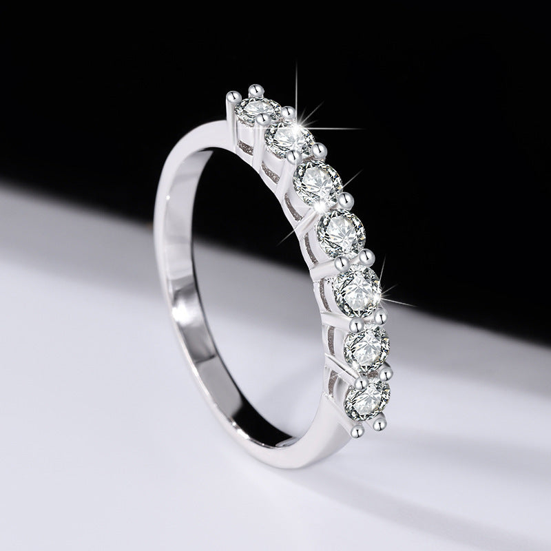 Fashion Seven Stars Row Diamond Ring Women