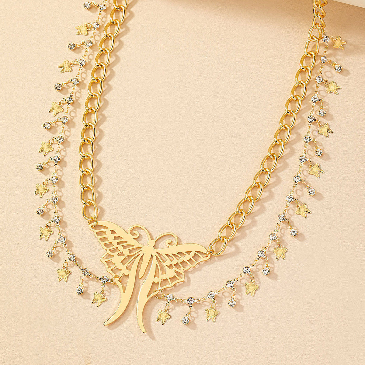 Beautiful Metal Butterfly Pendant Multi-layer Waist Chain