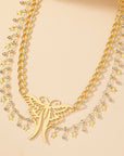 Beautiful Metal Butterfly Pendant Multi-layer Waist Chain