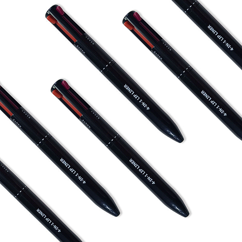 Six 4 In 1 Makeup Waterproof Long Lasting Lipliner Pencils