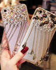 Luxury tassel rhinestone phone case