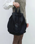 Black Round Bags Women Fashion Large Capacity Multifunctional Backpack Shoulder Bag Handbag