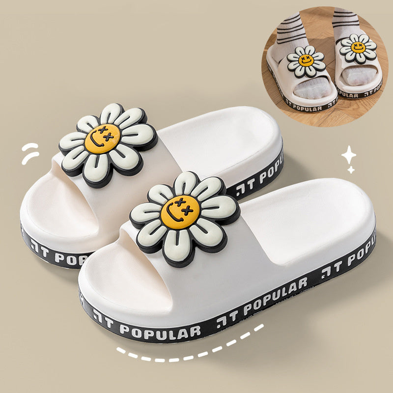 Summer Flower Anti-Slip Home Slippers for Women