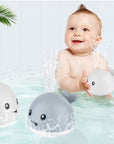 New Baby Bathroom Bath Electric Induction Whale Spray Small Toy