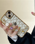 Light Luxury Electroplating Gold Love Mobile Phone Case