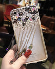 Luxury tassel rhinestone phone case