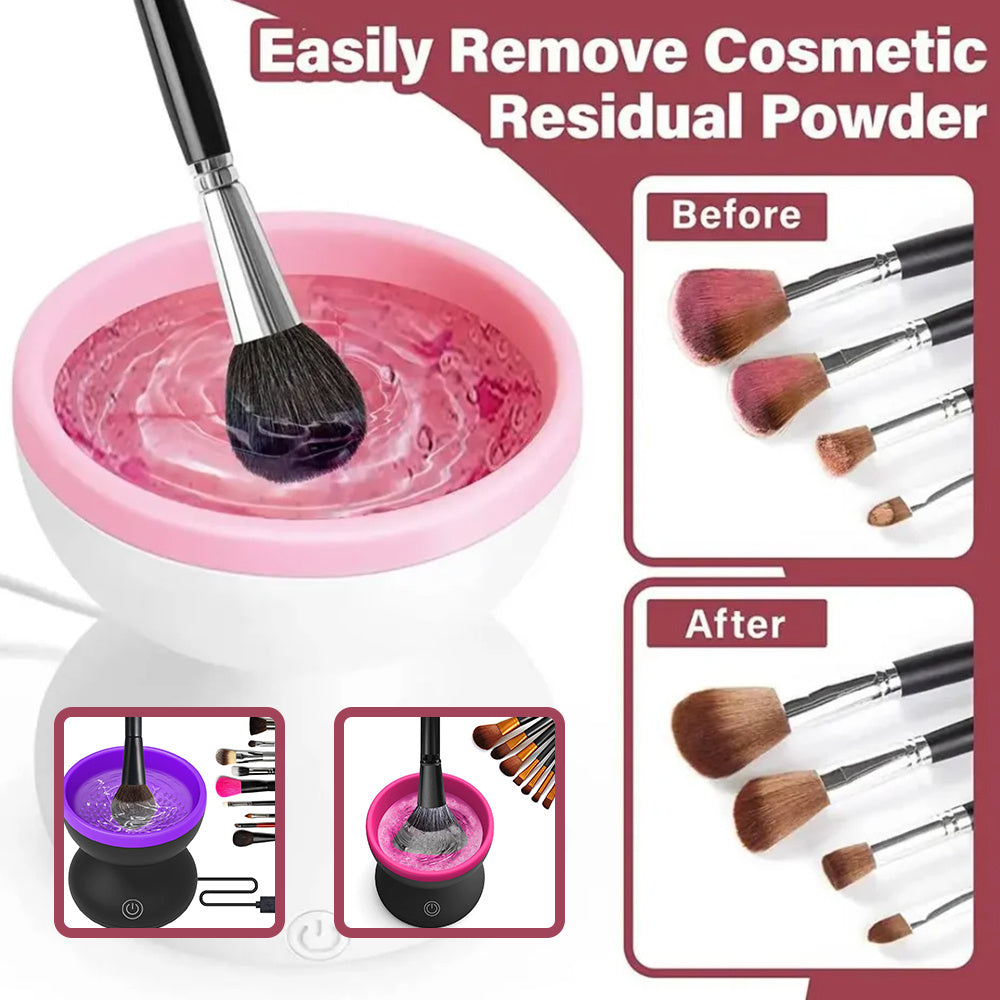 Portable Automatic Electric Makeup Brush Cleaner Machine Usage