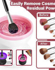 Portable Automatic Electric Makeup Brush Cleaner Machine Usage