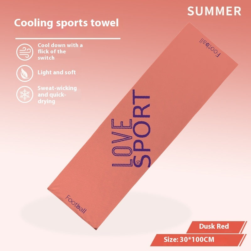 Dusk Red Outdoor Sports Sweat-absorbent Breathable Towel