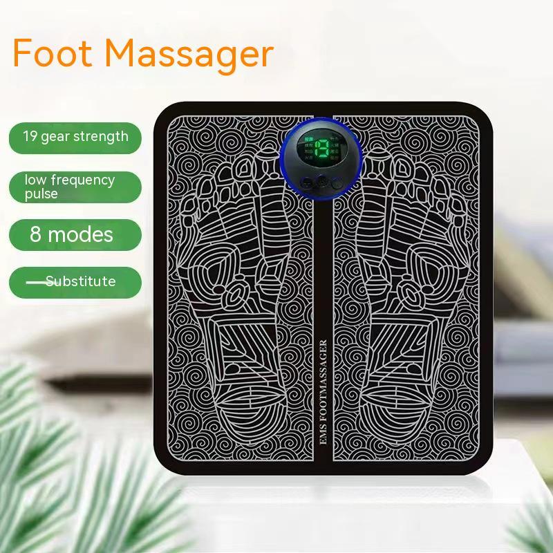 Portable Electric Muscle Stimulation Foot Massage Mat Description