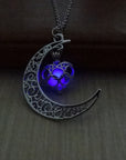 Purple Glowing Silver Plated Necklace for Women