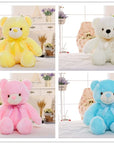 Creative Light Up LED Teddy Bear Stuffed Animals Plush Toy Colorful Glowing Gift For Kids Pillow