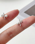 Sterling Silver Niche Design Simple And High-endPercentage Imitation Pearl Earrings For Women